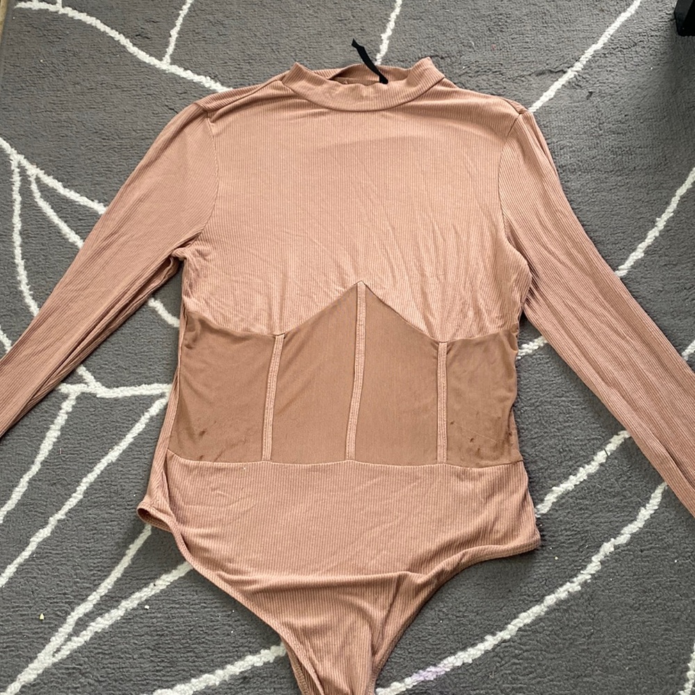 Long Sleeve Shein Mesh Bodysuit